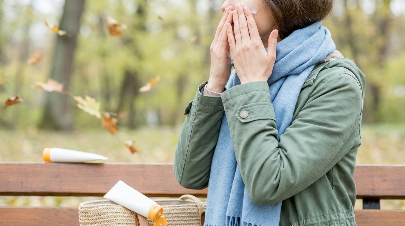 Protector solar en otoño: fluido vs. crema para la piel sensible al viento